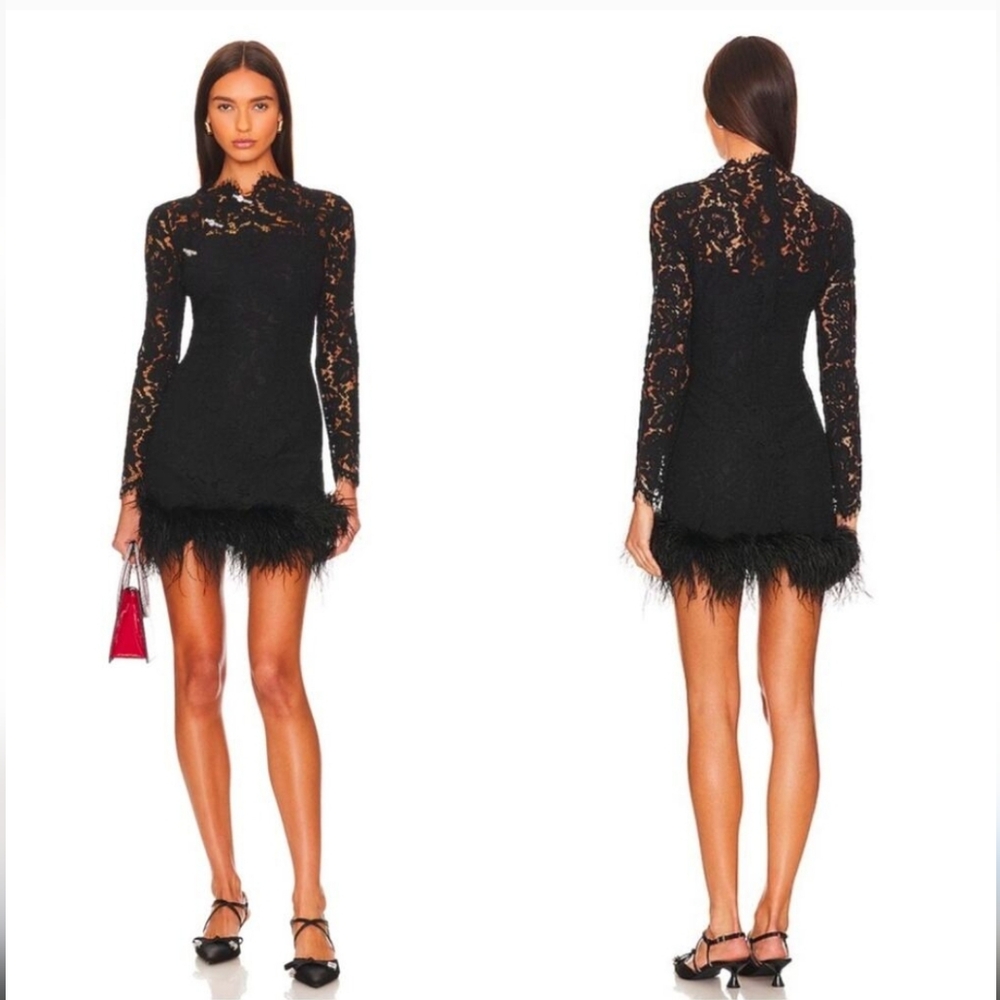 Elegant Black Lace Mini Dress